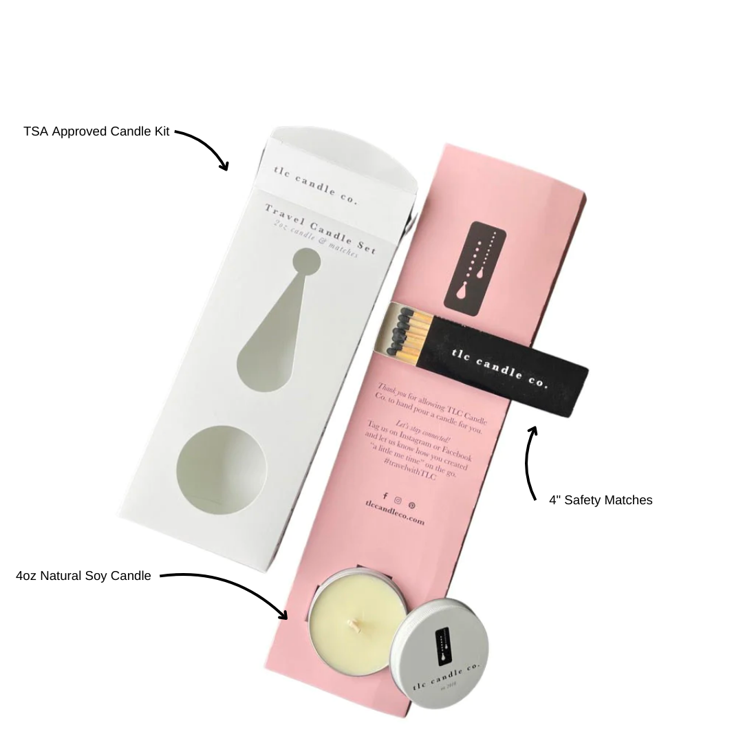 Travel Candle with Matches - Hibernate - A perfect holiday gift