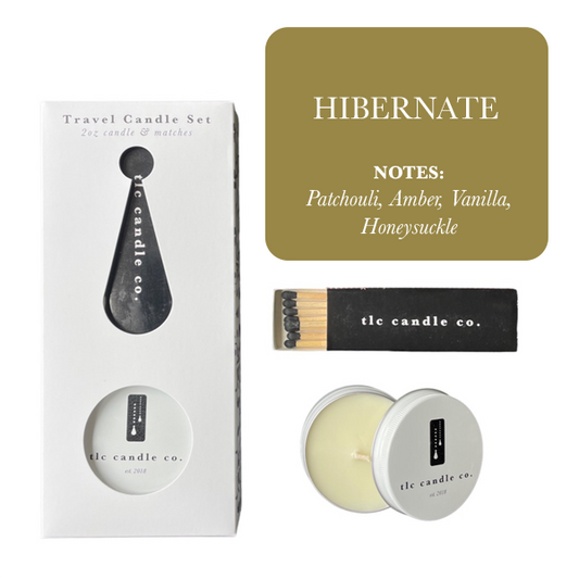 Travel Candle with Matches - Hibernate - A perfect holiday gift